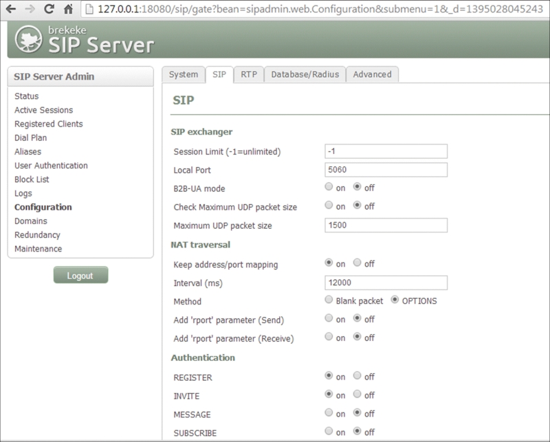 The WebRTC client with Brekeke SIP server