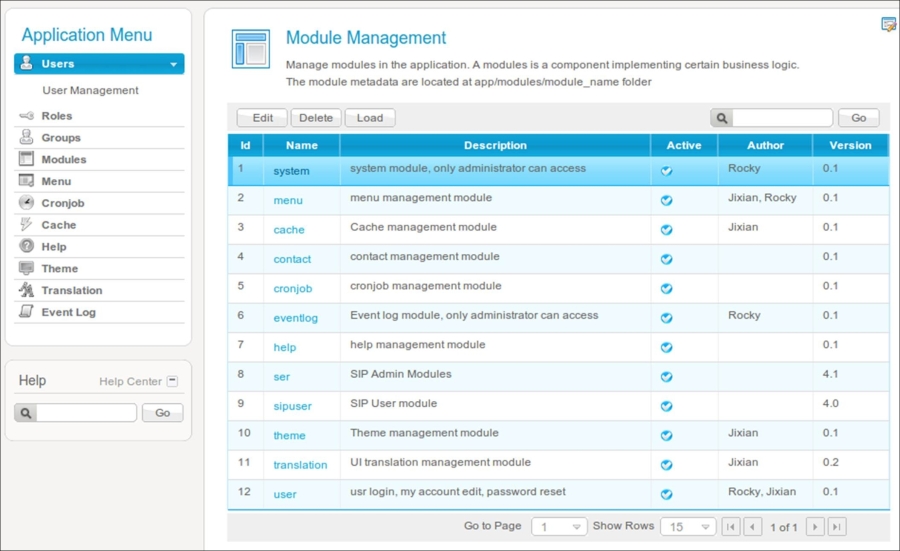 The WebRTC client with the Kamailio SIP server