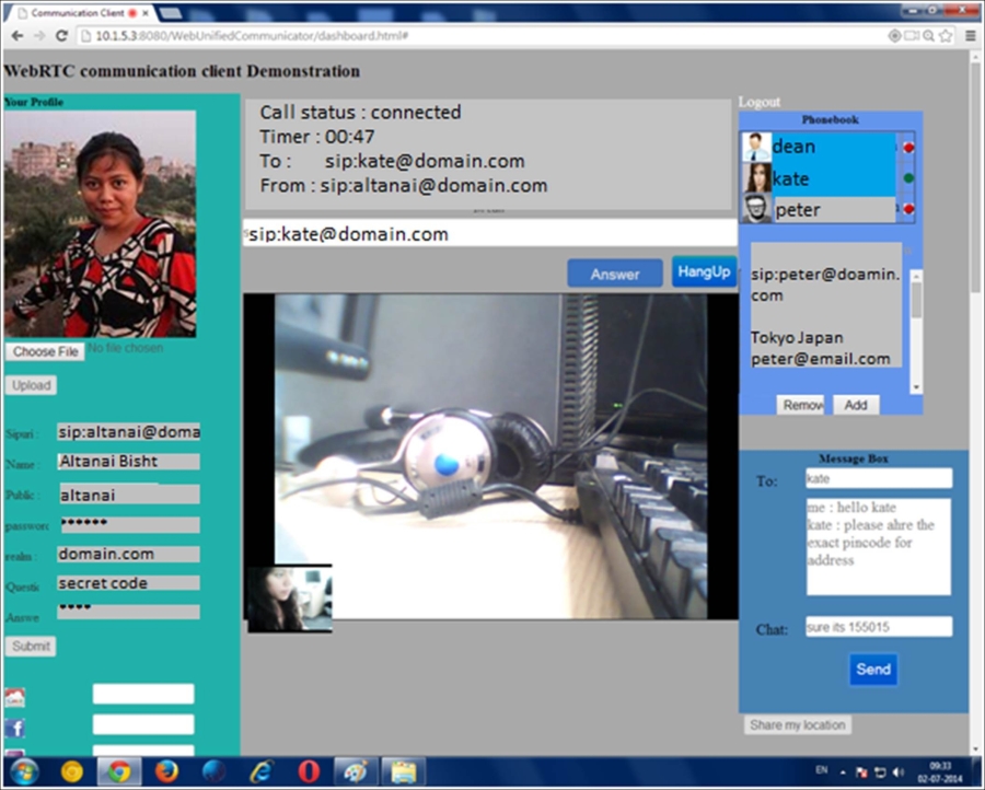 Chrome browser support for WebRTC clients