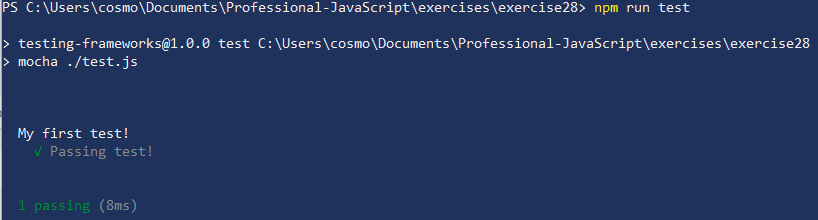 Figure 4.6: Mocha Testing 