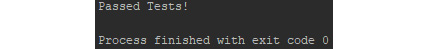 Figure 5.7 : Passed Tests output display 