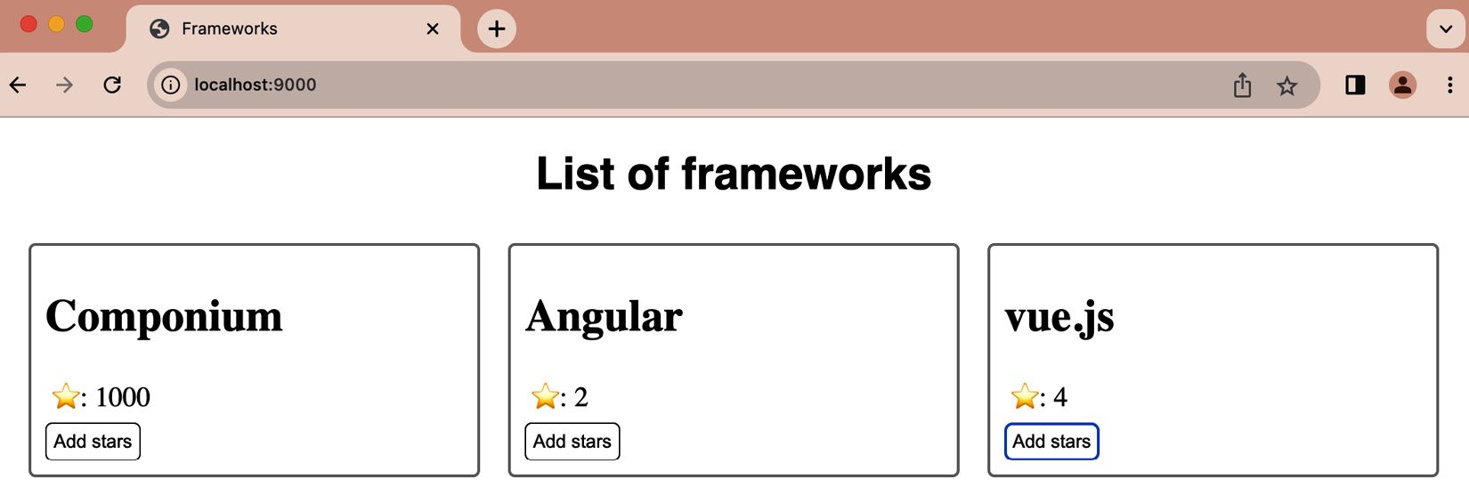 Figure 8.5: A sample client-side app